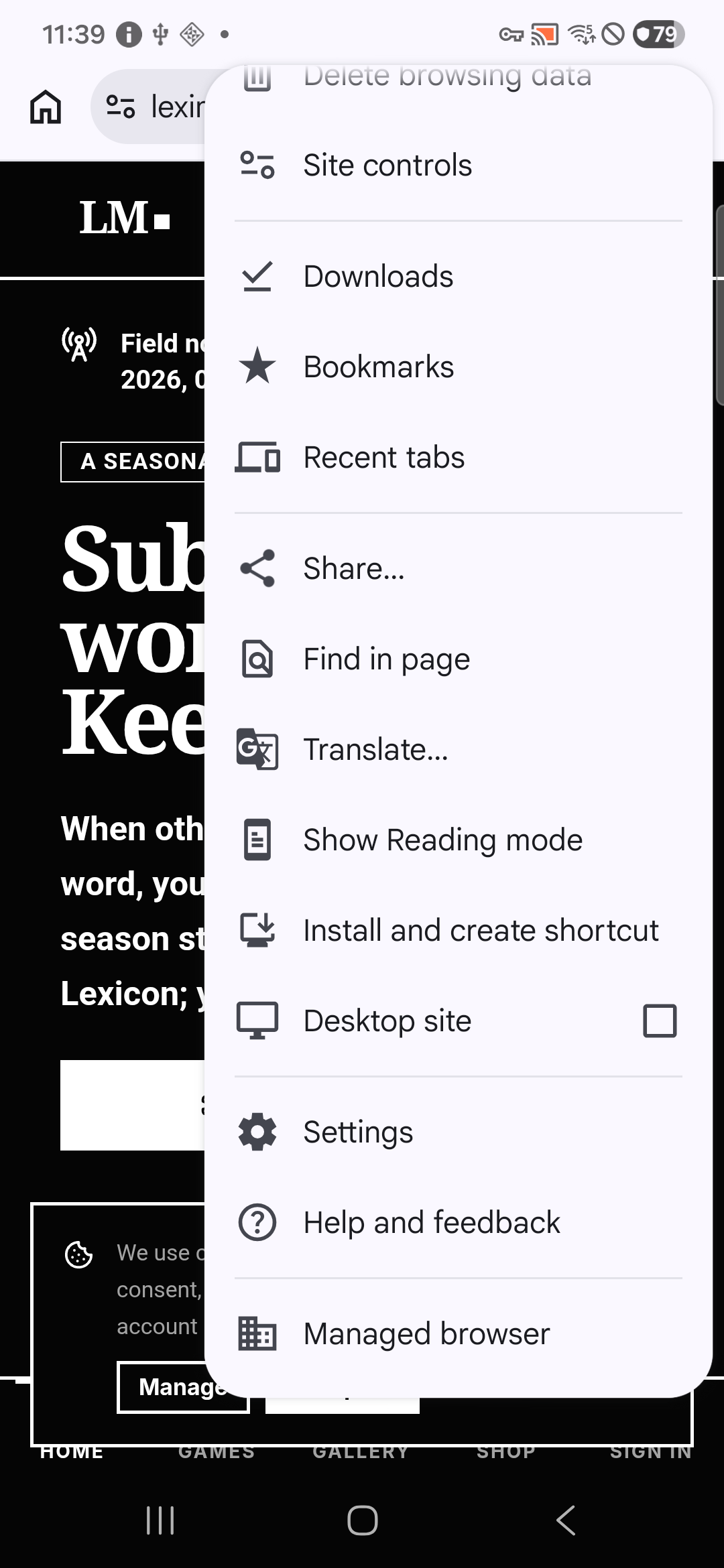 Open LexiMint in Chrome
