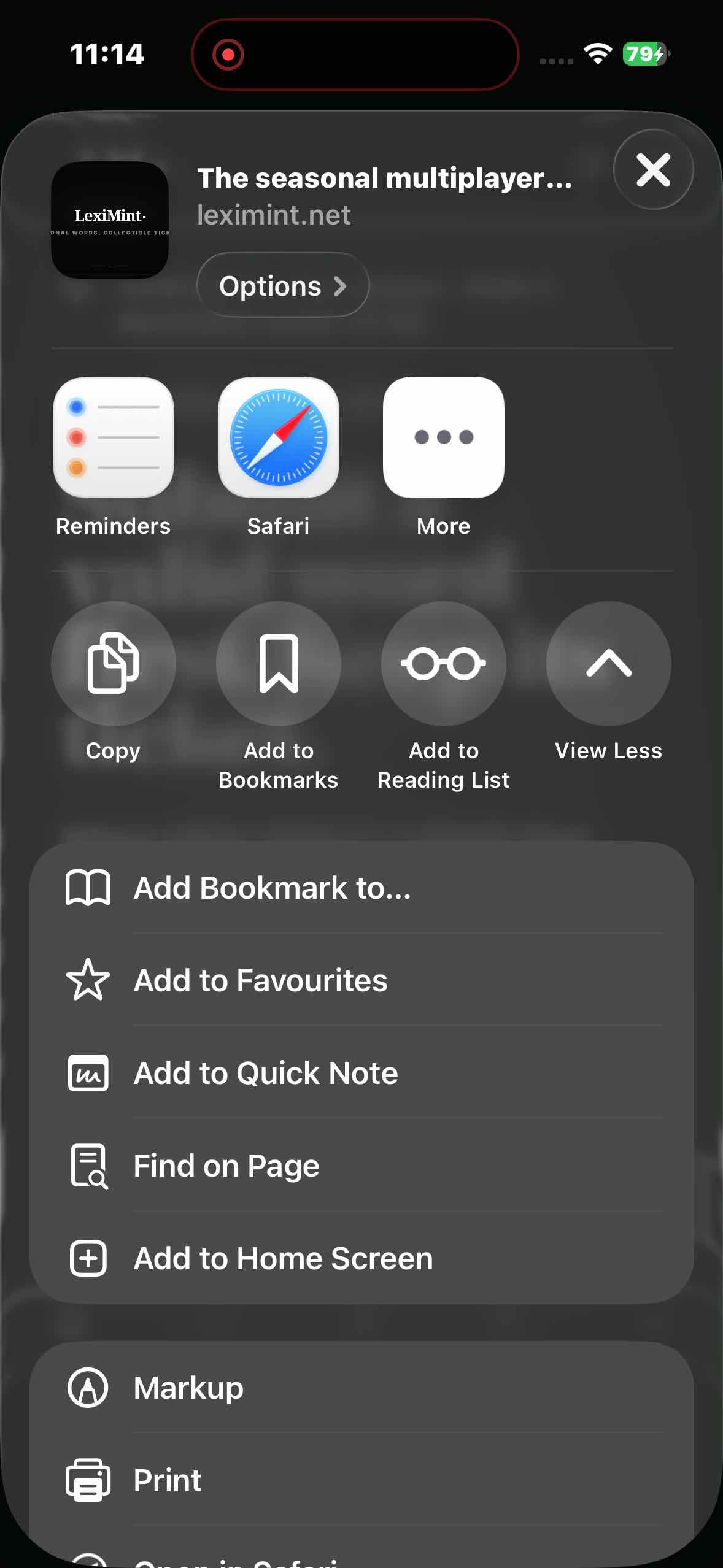 Tap Add to Home Screen