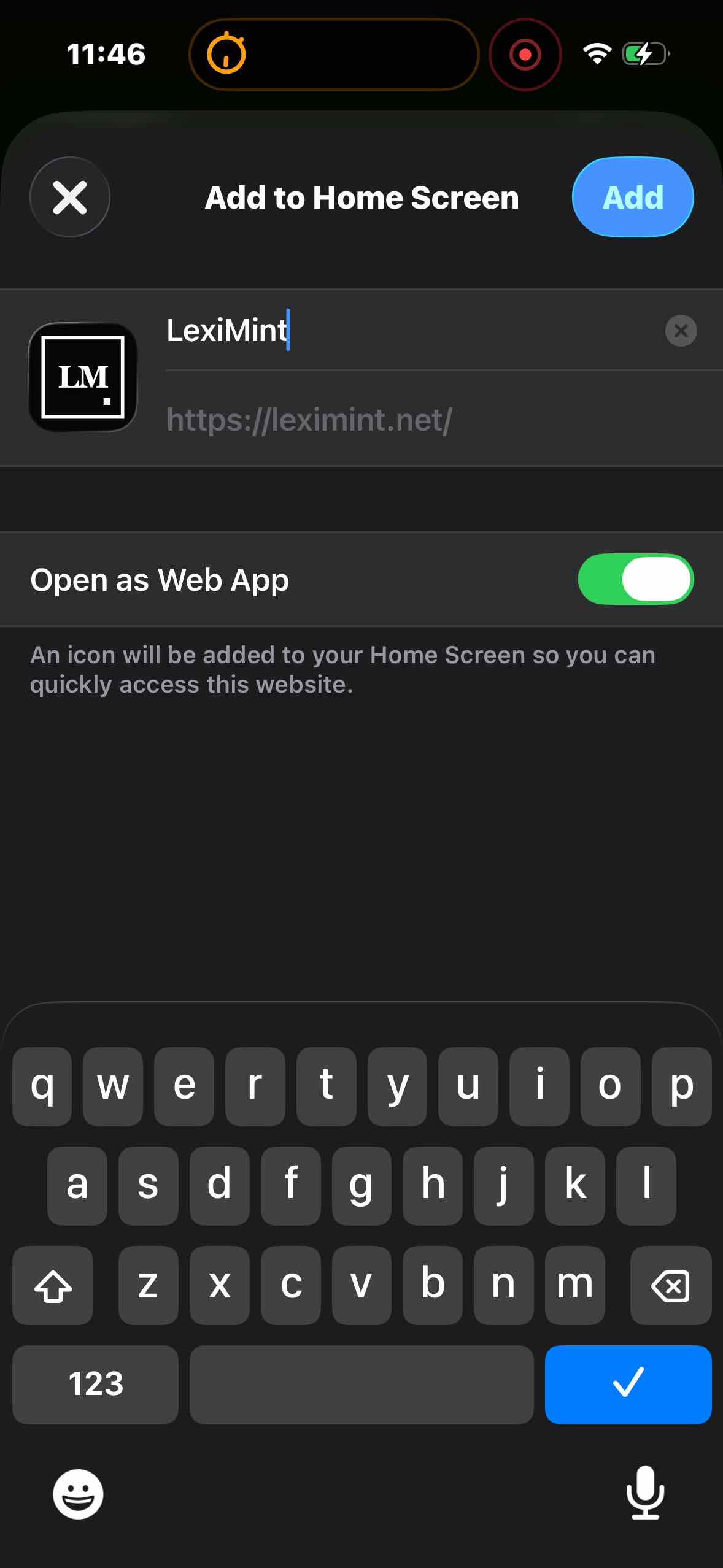 Confirm the app